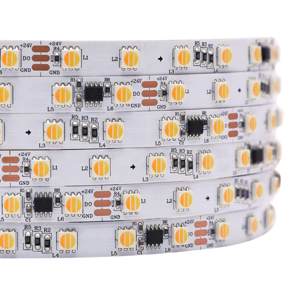 UCS1903 3000K 4500K 6500K 3in1 24V 5050 White Light Addressable LED Strip